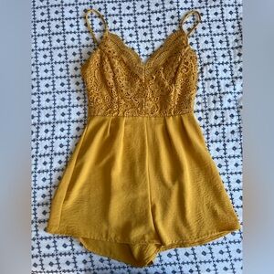 Papaya Golden Yellow Romper
